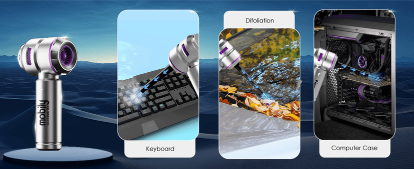 【2025 Upgraded】 Handheld Vacuum Cordless, Car & Home Cleaner with Brushless Motor, Strong & Compressed Air Dusters with LED Light, Type C Port, Wireless Mini Portable Hand Blower