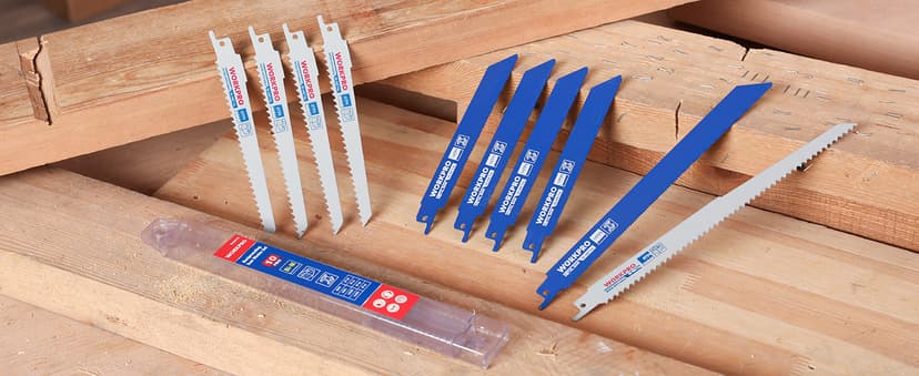 WORKPRO 32-Piece Reciprocating Saw Blade Set - Metal/Woodcutting Saw Blades, Pruner Saw Blades with Organizer Pouch