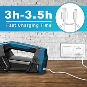 Cordless Car Vacuum Lightweight High Power Handheld Vacuum Cleaner with LED Light, Upgraded Hand Vacuum for Car Home Office and Pet Hair, BlackBlue