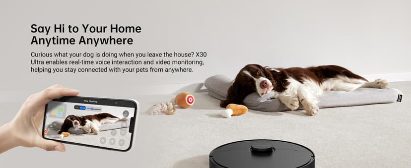 dreame X30 Ultra Robot Vacuum and Mop Combo, Extendable & Liftable Mop, 75Days Self-Emptying Robot Vacuum, 260Mins Runtime, 8,300 Pa Suction, 140°F Self-Cleaning & Auto-Drying Mops
