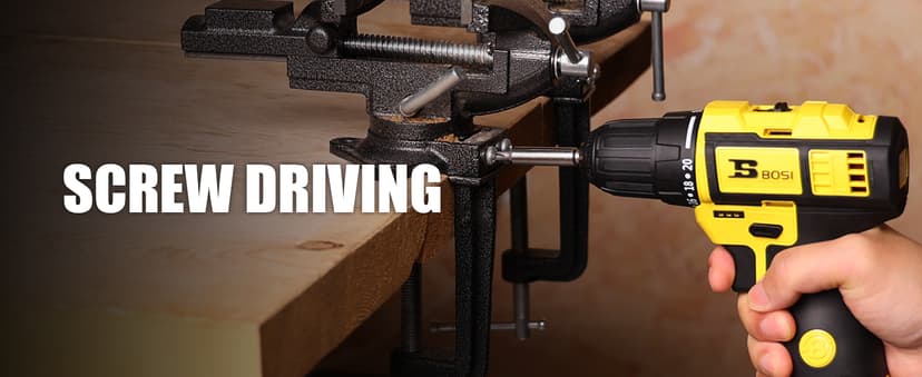 BOSI TOOLS Brushless Cordless Drill Set 16.8V Power Drill Driver Kit with 2 2000mAh Batteries and Charger 3/8-Inch Keyless Chuck 2 Speed 20+1 Position Torque Setting 27pcs Drill Screwdriver Bits