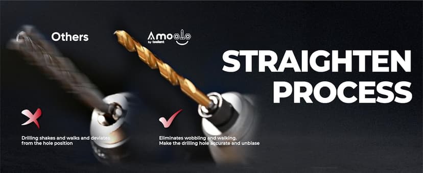 amoolo Hex Shank Drill Bit Set (13Pcs Set+3 Pcs Free), Premium 4341 HSS Titanium Impact Hex Drill Bits for Wood, Steel, Metal, Plastic, Quick Change Design (1/16 -1/4 )