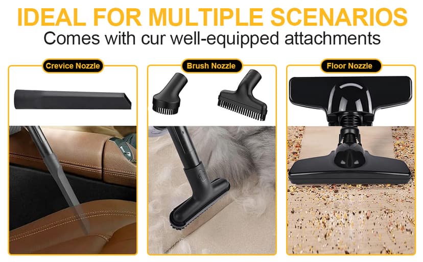 Cordless Vacuum Cleaner for Dewalt 20V Battery,100 AW Handheld Vacuum Cleaner with Washable HEPA Filter,55CFM Portable Shop Vacuum for Car/Pet Hair/Carpets/Hard Floors(No Battery)