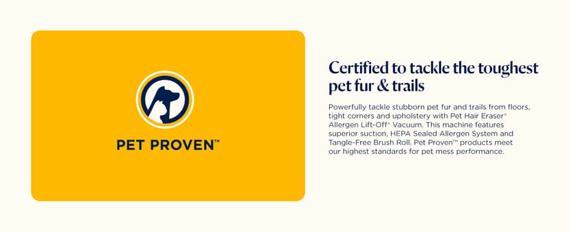 Bissell Pet Hair Eraser Allergen Lift-Off with Powerful Suction, HEPA, Tangle-Free Brush Roll, 39883