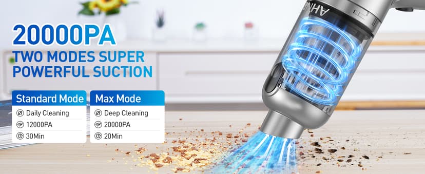 AHNR Handheld Car Vacuum Cleaner Cordless with Brushless Motor, 20000PA High Power Vacuum Cleaner & Air Duster, 3 in 1 Keyboard Portable Mini Hand Held Vacuums Cleaner for Car Home