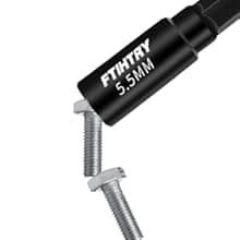 39Pcs Magnetic Nut Driver Set for Impact Drill, Metric & SAE Magnetic Impact Drill Driver Bit, 1/4" Hex Shank, Fully Magnetic Hex Nut Driver Drill Bit Master Kit, Black