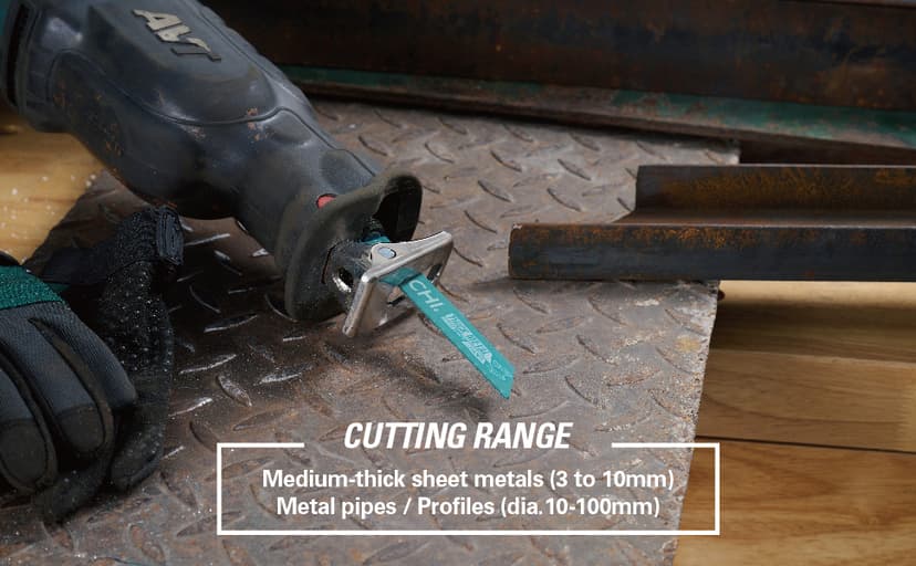 ODACHI Heavy Metal Cutting Reciprocating Saw Blades 9 Inch 14TPI Sawzall Blades for Pipe, Sheet, Rebar, Bi-Metal Sabre Saw Blades High Wear Resistance for Cutting 5 Pack