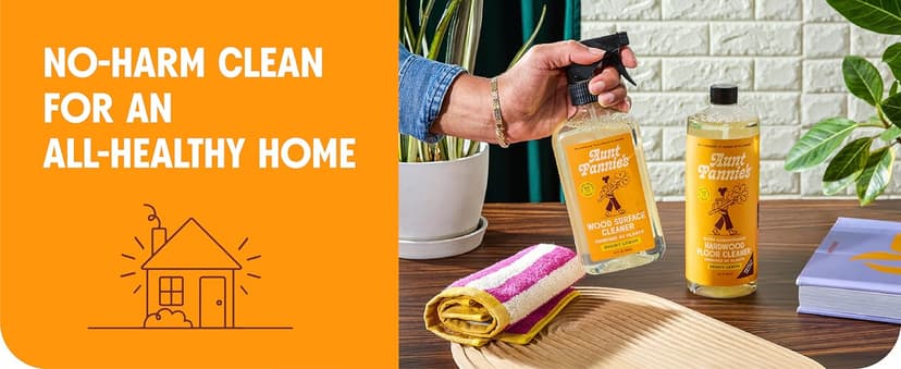 Aunt Fannie's Ultra Concentrated Hardwood Floor Cleaner, Vinegar-Free Plant Based Hardwood Floor Cleaner for Mopping, Bright Lemon Scent, 32 oz. (Pack of 1)