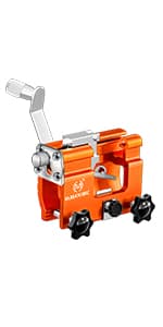 Chainsaw Sharpener Jig Kit, Portable Chainsaw Sharpening Tool with Burr Grinding Stone & Cleaning Brush, Manual Chain Saw Blade Sharpener Attachment for Chain/Electric Saw, Lumberjack, Garden Worker