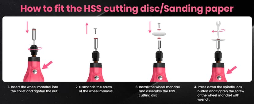 HARDELL Mini Cordless Rotary Tool, 5-Speed 3.7V Rechargeable Rotary Tool Kit with 61 Accessories, USB Charging Multi-Purpose DIY Tool for Sanding, Polishing, Drilling, Engraving, Woodworking