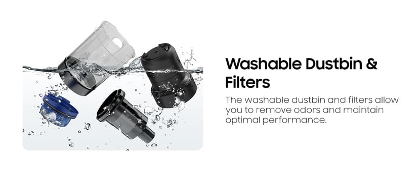 Samsung Bespoke AI Jet Ultra Cordless Stick Vacuum with All-in-One Clean Station, 400AW Powerful Suction, Long Battery Life, Anti-Tangle Pet Tool, 2025, Satin Black, VS90F40DMK/AA