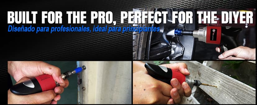 LE LEMATEC Professional Air Impact Driver - 13000 RPM Pneumatic Wrench with Twin Hammer, 40 ft-lb Torque, 1/4" NPT Compact Gun for Automotive, Furniture & Woodworking (LE-ID413)