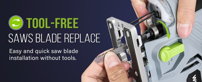 WORKPRO Jigsaw, 6.5AMP 850W Corded Electric Jig Saw Tool Kit with 6 Variable Speeds, 7 Blades, ±45° Bevel Cutting, LED Light, 3000 SPM, 4 Orbital Settings, Edge Guide, Tool-free Blade Changing