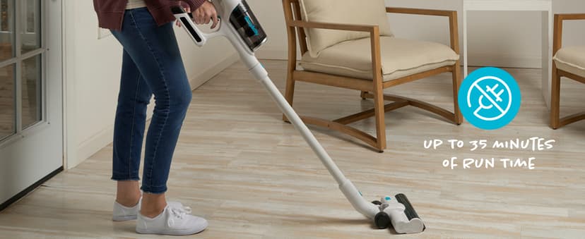 Simplicity Vacuums Stick Vacuum Cordless Rechargeable S67, Lightweight Household Vacuum Cleaners for Pet Hair with 3 Speeds, Multi-Surface Use, HEPA Filter Media, 35 Min Runtime, LED Light, Wall Mount