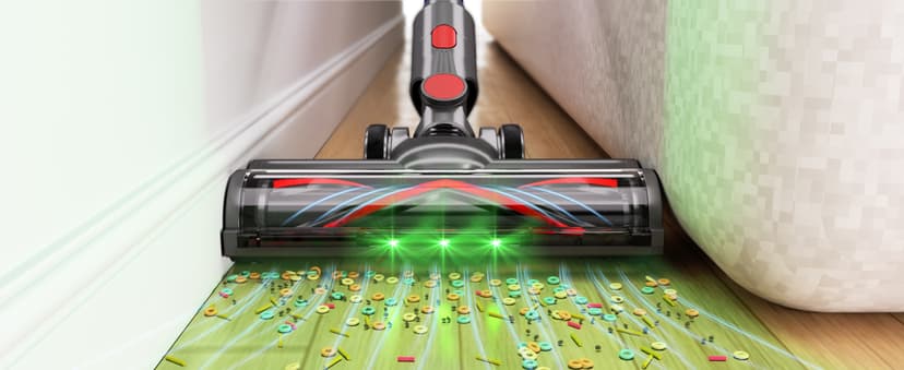 Cordless Vacuum Cleaner, 550W 48kPa 60 Mins Runtime Vacuum Cleaners for Home, Stick Vacuum with Intelligent Display, Rechargeable Battery and Anti-Tangle Brush, Perfect for Pet Hair/Carpet/Floors