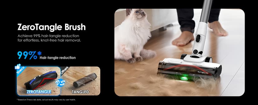 Tineco Pure ONE Station 5 Cordless Smart Vacuum with 2.5L Auto Dust Base, Full-Path Self-Cleaning, 175W Suction, ZeroTangle Tech, iLoop Smart Sensor, Suitbale for Hard Floor & Carpet