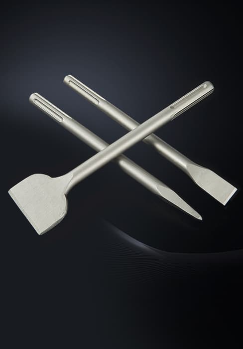 ZELCAN Chisel Set with SDS Plus Shanks, 6pc Masonry Concrete Drill Bit Set, Tile Grooving Scraping Flat Point Scaling Chisels 40Cr Steel Rotary Hammer Drill Tool Kit SDS Plus Bits for Home Improvement