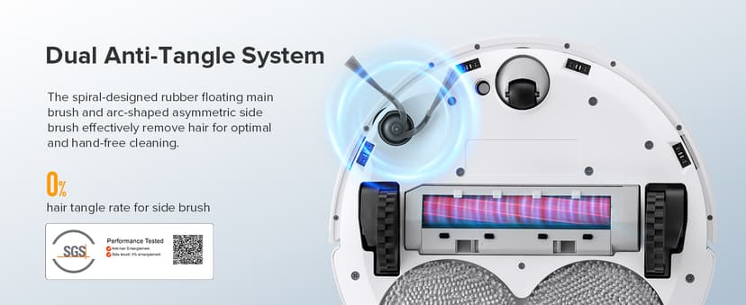 roborock Qrevo Series Robot Vacuum and Mop, 8000Pa Suction, Upgraded from Qrevo S, Anti-Tangle Brush, Smart Obstacle Avoidance, Auto Mop Washing, All-in-One Dock, 200RPM Spinning Mops, White(QV 35A)