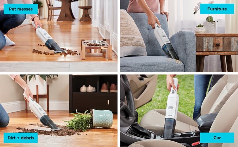 BLACK+DECKER 12V MAX Handheld Vacuum Cordless, dustbuster® AdvancedClean™ with Base Charger (HLVC315B10)