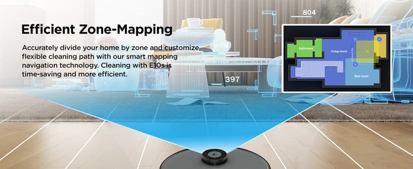 Eureka Robot Vacuum with Bagless Self Emptying Station, 2 in 1 Robotic Vacuum and Mop Combo, 60-Day Capacity, 4000Pa Suction, Auto Lifting Mop, LiDAR Navigation,NER E10s