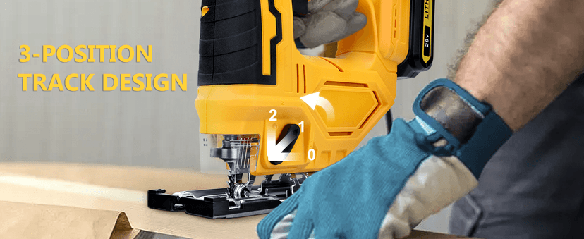 Cordless Jig Saw for DeWalt 20V Battery, Brushless Jigsaw Tool, 0°-45° Bevel Cuts, 3-Position Orbital for Wood/Metal/PVC Cutting (NO Battery)