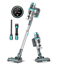 Belife BVC11 Cordless Vacuum Cleaner, 2 Detachable Battery, Max 80mins Runtime, 25Kpa 380W Brushless Stick Vacuum, Lightweight Vacuum for Home Hardwood Floor Carpet Pet Hair, LED Touch Display