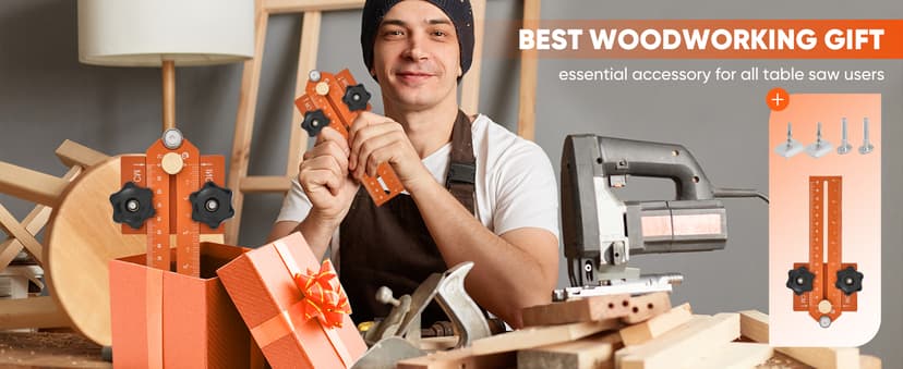 Thin Rip Jig Table Saw Jig Guide, Thin Rip Jig for Repetitive Narrow Thin Strip Cutting, Fits for 3/8" x 3/4" T Slot, Woodworking Tool Fast Thin Ripping Guide for Table Saw Band Saw Router