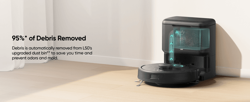 eufy Clean L50 SES with 60 Day Self-Empty Station, Multi-Floor Cleaning, Customizable Mapping,Up to 60 Days Hands-Free Cleaning