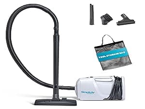 Simplicity Vacuums Corded Stick Vacuum Cleaner - Bagless, Two Speeds, HEPA Filter, Ideal for Hardwood & Tile, S60 Spiffy