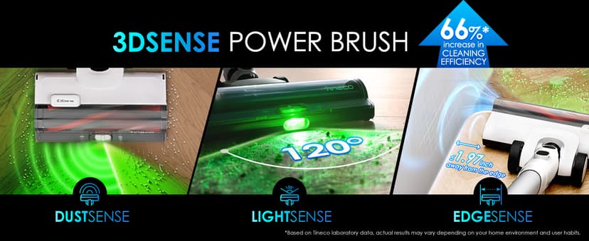 Tineco Pure ONE A50S Cordless Stick Vacuum Cleaner, 185W Suction,1L Larger Dustbin, 3DSense Power Brush, PureCyclone Tech, Easily Tackles Large Debris
