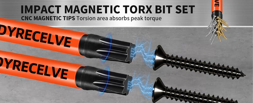 10-Pack T25 Torx Bits for Impact Driver, T-25 Torx/Star Bit Set 2'' Long, Magnetic Torque Head, Premium S2 Alloy Steel, 1/4'' Hex-Shank for Professional & DIY Use