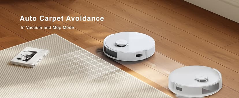 Yeedi C12 Robot Vacuum Cleaner and Mop, 8000Pa Strong Suction, ZeroTangle Brush, Smart Navigation, Self-Charging, White