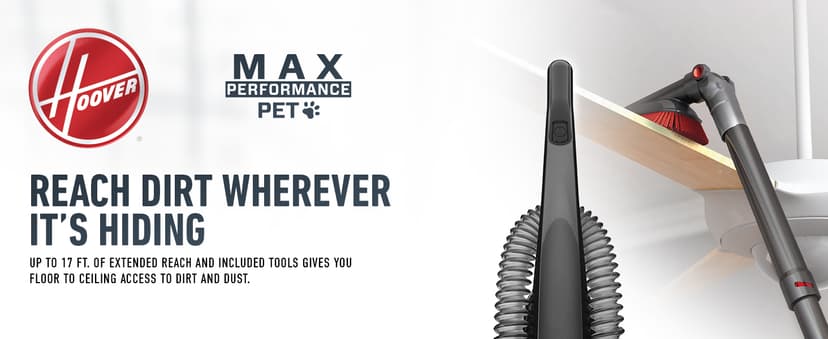 Hoover WindTunnel 3 Max Performance Pet Bagless Vacuum Cleaner, Corded Upright Vac, HEPA Media Filtration, Quick Pass Brushroll, Corded Vacuum Cleaners for Home Use