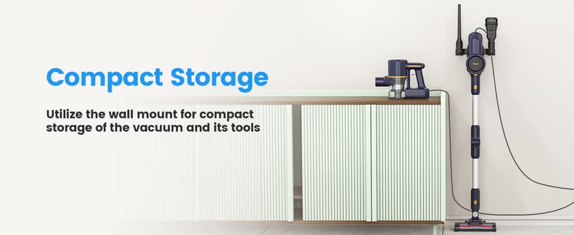 Cordless Vacuum Cleaner, 6-in-1 Multifunction Cordless Vacuum, 210W Powerful Vacuum Cleaner, 6 Cell 2200mAh Stick Vacuum Cordless Rechargeable for Home (Indigo)