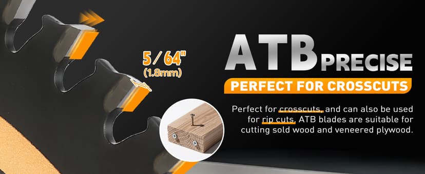 COMOWARE 7 1/4“ Circular Saw Blade, 60T ATB Circular Saw Blade, 5/8" Arbor, TCT Carbide-Tipped, Anti-Vibration, Teflon Anti-Stick, Miter Saws Blades for Wood, Laminate, Plywood & Hardwoods