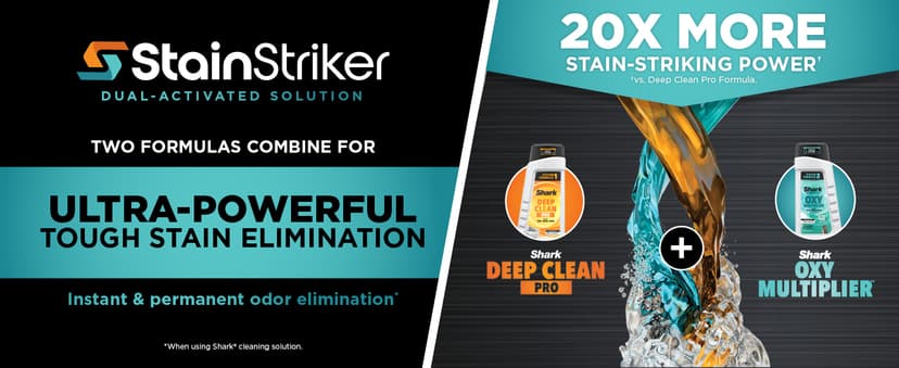 Shark StainStriker Portable Carpet Upholstery & Area Rug Cleaner, Bonus XL Tool & Full-Size Cleaning Solution, Stain & Odor Remover, Perfect for Car Interiors, 4 Cleaning Tools, Nordic Blue, PX202BRN