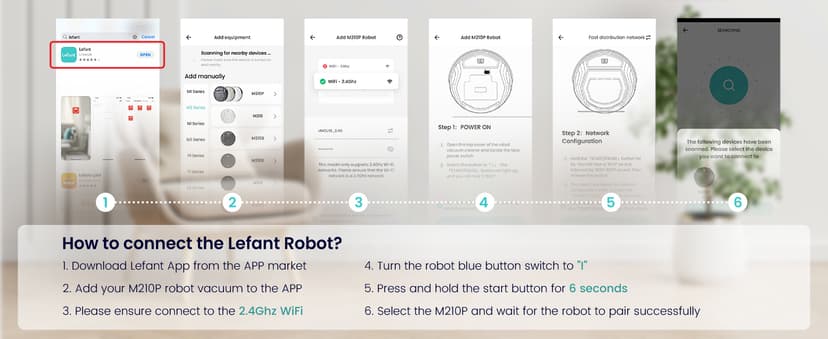 Lefant Robot Vacuum Cleaner Slim Quiet,2200Pa Powerful Suction,120 Mins Runtime,6 Cleaning Modes,Wi-Fi/App/Alexa,Self-Charging Pet Hair Robotic Vacuum Ideal for Hard Floor,Low-Pile Carpet,M210 Pro