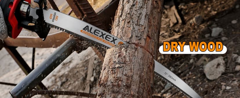 Japanese Teeth Sawzall Blades for Tree Trimming, 15 Inch Curved Edge Pruning Reciprocating Saw Blades 6TPI, Wood Cutting, Cr-V Sabre Saw Blades Better Wear Resistance 6 Pack