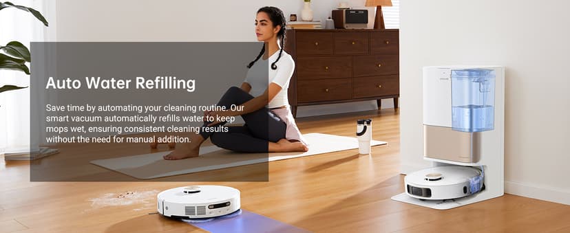 DREAME L10s Pro Ultra Heat Robot Vacuum and Mop Combo, Mop Extend, 7000Pa Suction, Auto Robot Care and Maintenance, 136°F Hot Water Mop Self-Cleaning, Obstacle Avoidance, Ideal for Hair, Carpets