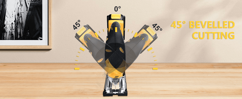 Cordless Jig Saw for DeWalt 20V Battery, Brushless Jigsaw Tool, 0°-45° Bevel Cuts, 3-Position Orbital for Wood/Metal/PVC Cutting (NO Battery)