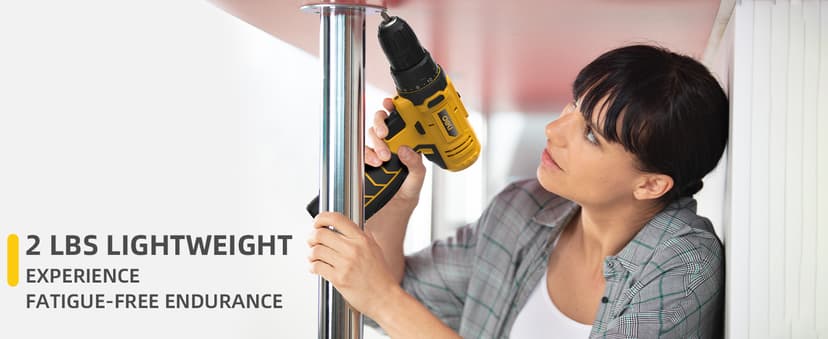 DELI 12V Cordless Drill Set, 2.0Ah Battery with Charger, 3/8'' Keyless Chuck, 18+1 Torque Settings, Electric Mini Drill for Home Improvement