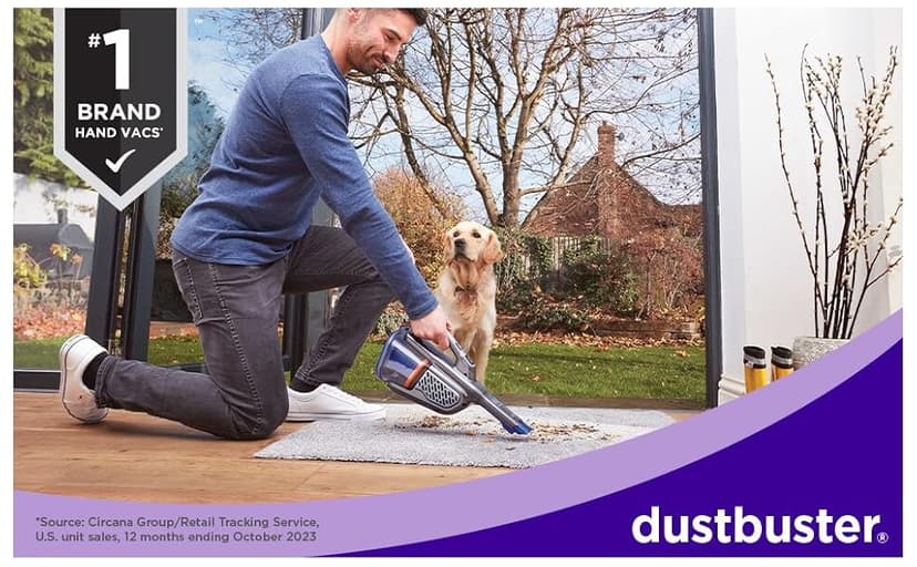 BLACK+DECKER dustbuster furbuster AdvancedClean+ Cordless Pet Handheld Vacuum, Home, Pet and Car Vacuum (HHVK515JP07)