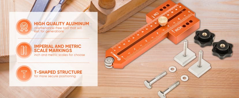 Thin Rip Jig Table Saw Jig Guide, Thin Rip Jig for Repetitive Narrow Thin Strip Cutting, Fits for 3/8" x 3/4" T Slot, Woodworking Tool Fast Thin Ripping Guide for Table Saw Band Saw Router