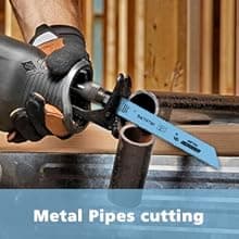 20 Pack 6 Inch 14 Tpi Reciprocating Saw Blades for Sheet Metal, Pipes, PVC Plastic, Profiles Cutting, Bi-Metal Sawzall Blades with 8% Cobalt for Longer Life and Faster Cutting Speed
