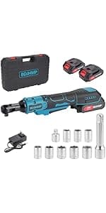 Cordless Reciprocating Saw | 21V 2000mAh * 2 Batteries, 3000RPM, 28mm Stroke Length, 4 Blades | Electric Power Reciprocating Saw for Wood/Metal/PVC Cutting