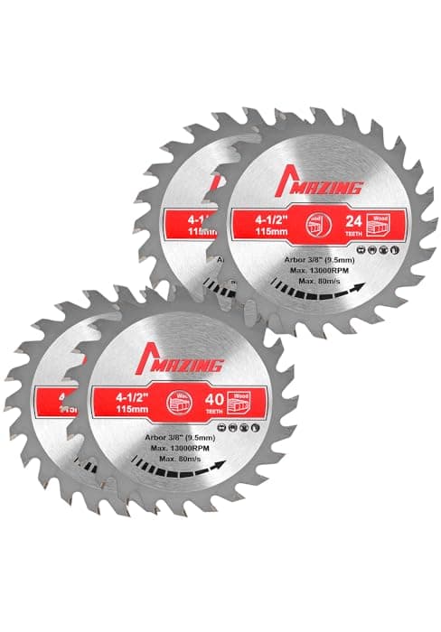 MAZING 3-Piece 7-1/4 Inch 24T&40T&60T Circular Saw Blades, 7.25 Inch TCT Compact Saws Blades with 5/8" Arbor, ATB Design for Precision Woodworking, Fit for Plywood, Soft & Hardwood, Wood with Nails
