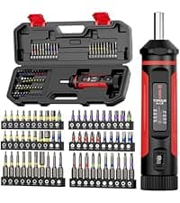 VANPO Torque Screwdriver, 10-90In-lb Torque Screw Driver Wrench Driver Set, 1/4” Drive Inch Pounds Torque Wrench Screwdriver with 60 S2 Bits for Maintenance, Tools, DIY, Bike Repairing and Mounting