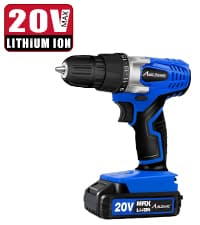 AVID POWER 20V MAX Power Drill Kit, Cordless Drill Set with Battery and Charger, 2 Variable Speed, 3/8-Inch Keyless Chuck, 19 Position and 22pcs Bits - Blue