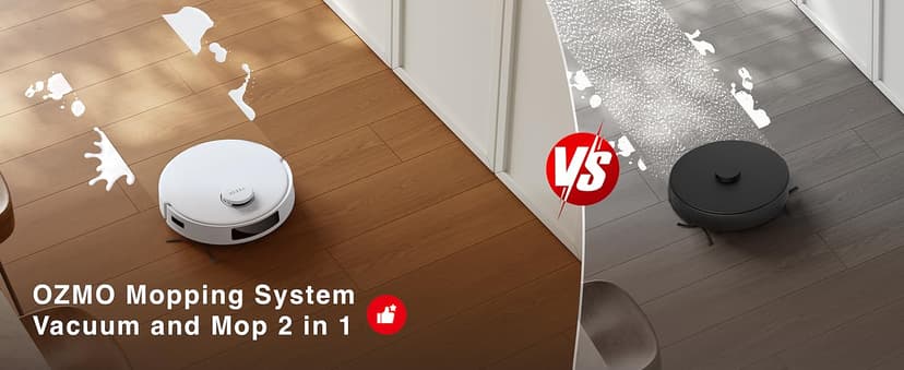 Yeedi C12 Robot Vacuum Cleaner and Mop, 8000Pa Strong Suction, ZeroTangle Brush, Smart Navigation, Self-Charging, White