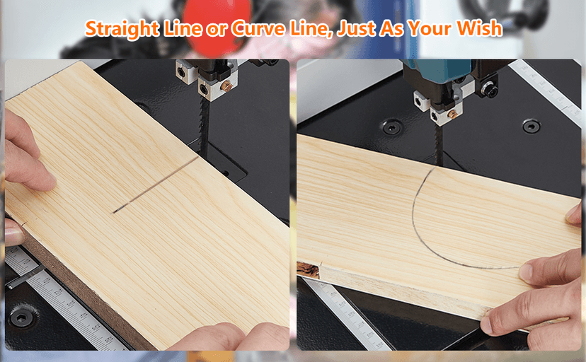 Bandsaw,3-Amp & 8-Inch Band Saw, 1800FPM Benchtop Bandsaw with Removable Safty Key, 0-45 Tilting Range, Saw For Cutting Wood with Fence and Miter Gauge, Band Saws for Woodworking